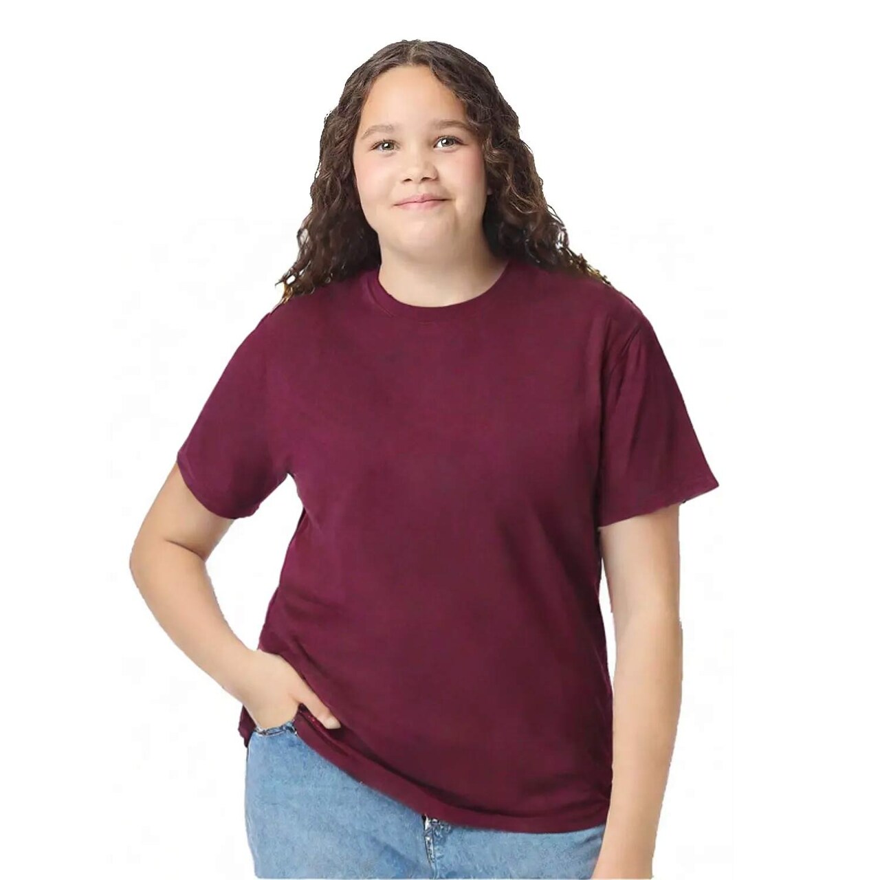 Youth Short Sleeve Heavy Cotton T-Shirt Breathable and Long Lasting